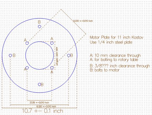 Motor plate cad 2d