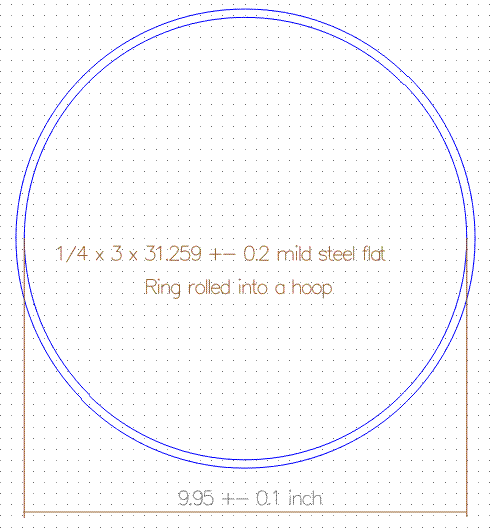 Machinist's drawing for spacer.